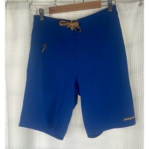 Patagonia Wavefarer Board Shorts Blue Pockets Sz 32